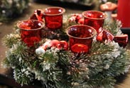 Kranz mit Teelichthaltern