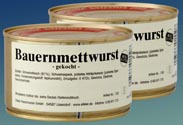 Bauernmettwurst gekocht