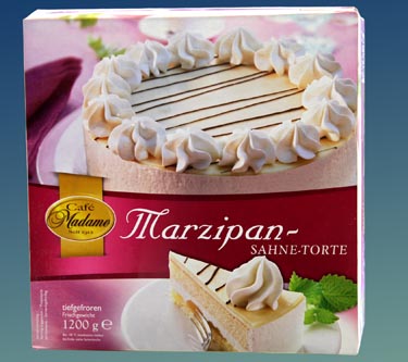Cafe Madame Marzipan-Sahnetorte