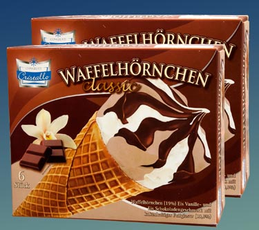 Cristallo Waffelhörnchen Classic-Schoko