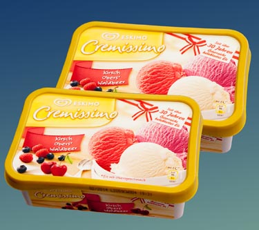 Cremissimo Eis Kirsch Obers Waldbeer