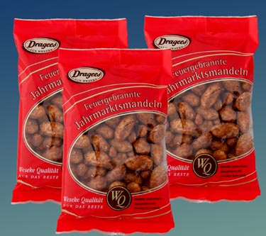 Feuergebrannte Jahrmarktsmandeln