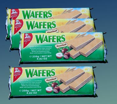Gunz Waffeln mit Haselnusscreme