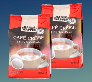 20 Kaffe Pads - Dunkle Röstung