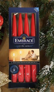 4 Kerzen 2,3x24,5 cm, 7 h Brenndauer