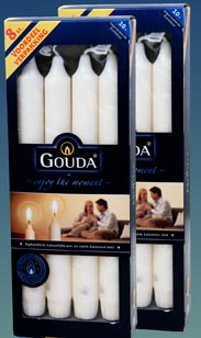 8 Kerzen 2,4x24 cm, 10 h Brenndauer