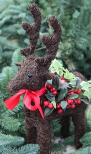 Rentier aus Weide, bepflanzt